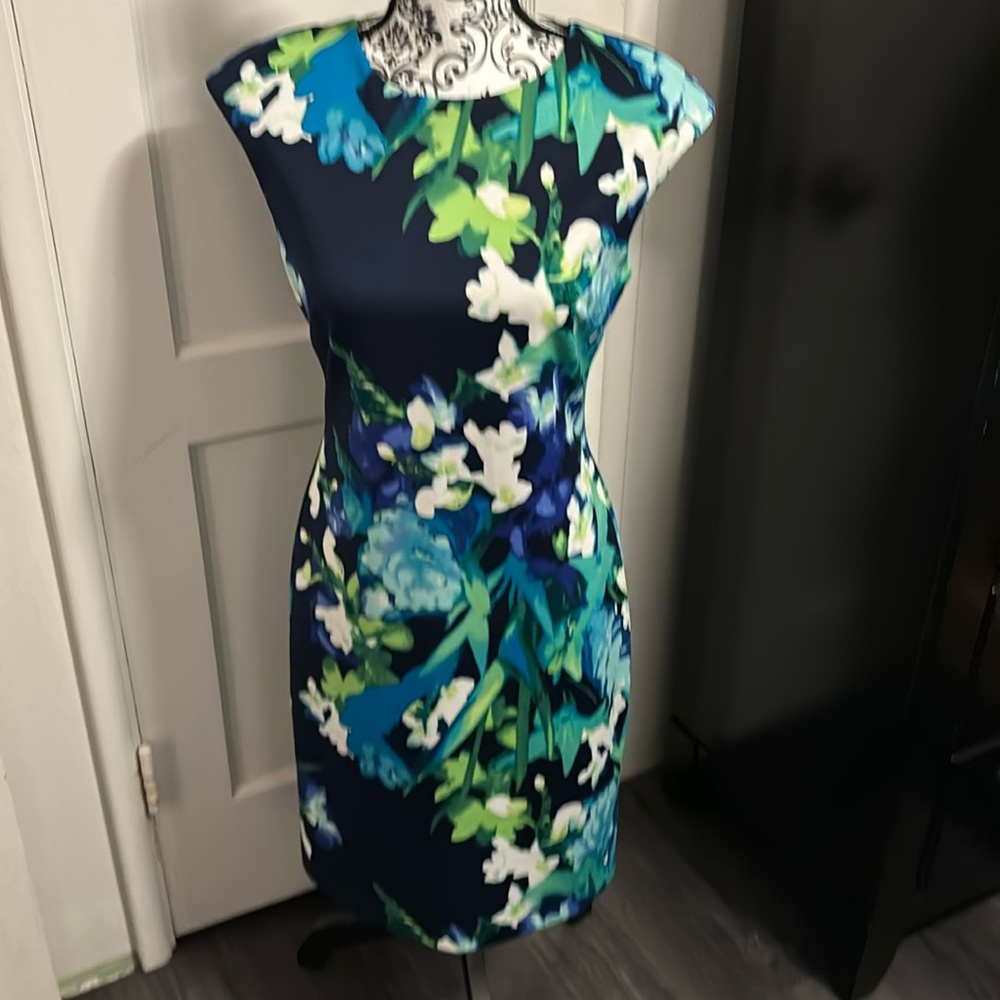 Blue floral dress
